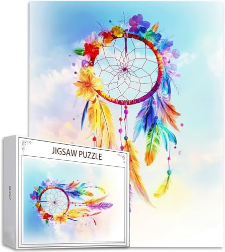 Puzzle Farbe Puzzle 5000 Teile, Holzpuzzle Erwachsene, Mehrfarbig Holzpuzzle, Klassische Puzzles Traumfänger Wooden Jigsaw für Erwachsene Und Kinder 14 Jahren, Geschenke Home Dekor 156x105cm D-517