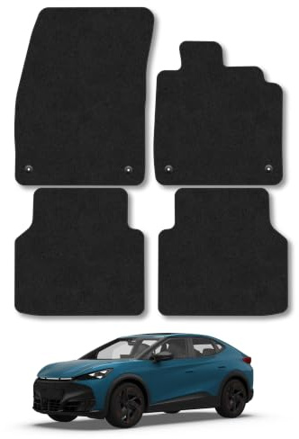 CUPRA Tavascan (2024+) Premium Carpet Car Mats | Black Edge Trim Premium Floor Mats Tailored Fit Full Coverage Protection Accessories Easy Clean Anti Slip Made in the UK
