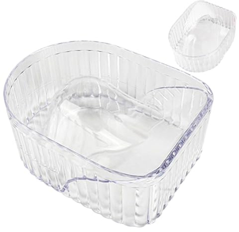 Lavabo para remojo de uñas: recipiente para eliminación de polvo por | inmersión, bandeja para baño de manos para suavizar el esmalte, herramienta de spa limpiador acrílico, plato para tratamiento