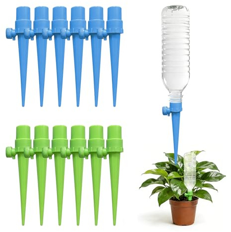 Kit Riego por Goteo Automático para Macetas 12 pcs | Regador de Macetas | Riego Interior y Exterior | Goteros para Riego Ajustables