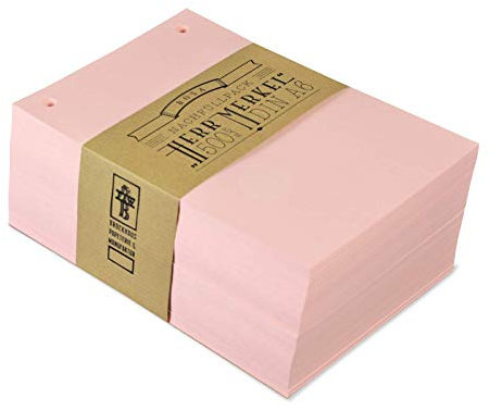 Notizzettel “Herr Merkel - Rosa“ | Notizblock | DIN A6 | 500 Blatt Naturpapier | gelocht | Nachfüllpack für Notizzettelhalter “Herr Merkel“- Schreibgefühl