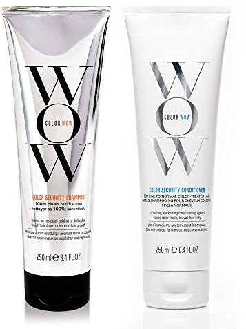 COLOR WOW Color Security Shampoo und Conditioner Duo Set – feuchtigkeitsspendende Formel für feines bis normales Haar