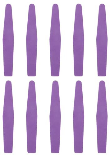 Lurrose 10pcs Nail Files Sponge Nail Buffers Foam Double Sided Polishing Boards Professional Manicure Tools for Home Salon Use Purple