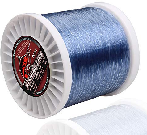 Monofile Angelschnur, Big Game Mono Angelschnur, starkes, strapazierfähiges Nylon, Monovorfach, Salzwasser, Süßwasser, abriebfest, Blau, 47,9 kg, 150 m