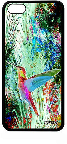 utaupia Coque pour iPhone 5C Silicone Colibri Plumes Telephone ecologie Fleurs Rigide Vert Nature Antichoc Oiseau Animaux Animal Gel Apple