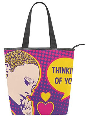MONTOJ Pop Art Mädchen Handtasche Schultertasche Tragetasche