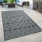 Paco Home In- & Outdoor Teppich Balkon Terrasse Orientalisch Skandi Designs Kreis Muster, Grösse:200x280 cm, Farbe:Schwarz 2