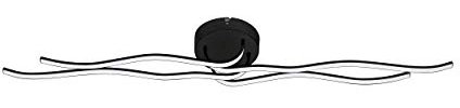 EGLO LED Deckenleuchte Roncade 1, 4 flammige Deckenlampe, Wohnzimmerlampe, Küchenlampe aus Aluminium, Stahl und Kunststoff, Flurlampe Decke in Schwarz, Weiß, L 116 cm