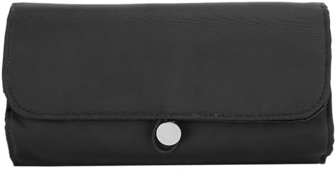 Portapennelli Trucco Arrotolabile in Tela, Astuccio Cosmetici Viaggio con Chiusura , Matite Occhi e Labbra Compatto ed Elegante per Donne