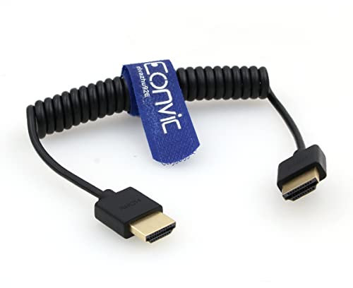 EONVIC High Speed 2.0 HDMI Thin Flexible Cable for Z-CAM F6,Atomos Ninja V, Portkeys BM5 MonitorHigh Speed 2.0 HDMI Thin Flexible Cable for Z-CAM F6,Atomos Ninja V