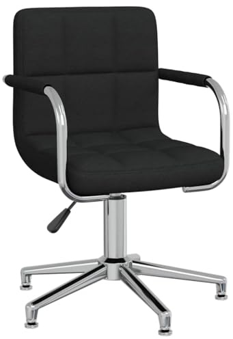 vidaXL Esszimmerstuhl Drehbar Schwarz Stoff
