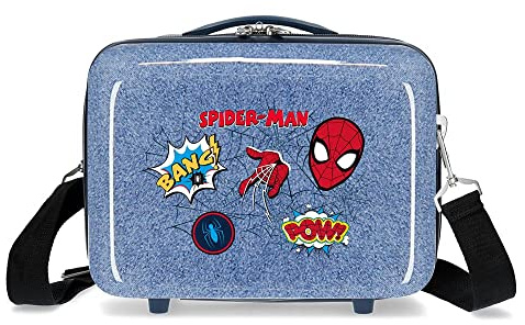 Marvel Spiderman Denim, Bleu, Taille Unique pour Tous, Trousse ABS