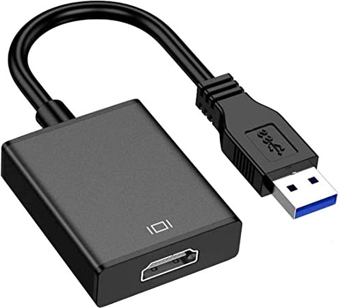 Rtmeyoo USB to HDMI Adapter, USB 3.0/2.0 to HDMI Cable Multi-Display Video Converter- PC Laptop Windows 7 8 10,Desktop, Laptop, PC, Monitor, Projector, HDTV.[Not Support Chromebook]