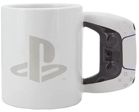 PlayStation Formen-Tassen - Offiziell lizenziert, PS5 Neuheitsgeschenke, mit Controller-Griff, 480 ml (16 Fl Oz)