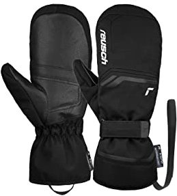 Reusch Herren Primus R-tex Xt Fäustlinge wasserdichte Membran, Angenehm Warme Skihandschuhe Softshellhandschuhe Schneehandschuhe Winter-Handschuhe, Schwarz/Weiß, 6,5