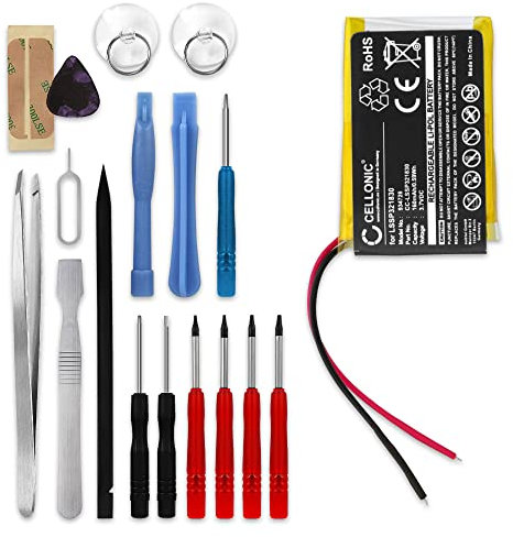 CELLONIC, Akku für Smartwatch & Fitness Armband kompatibel mit Fitbit Blaze (160mAh, 3.7V) + Werkzeug-Set 17tlg Ersatzakku LSSP321830