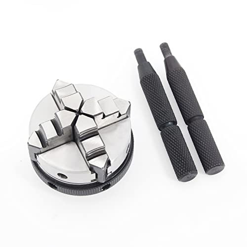 RATTMMOTOR K02-50mm/1.97inch Mini Lathe Chuck 4 Jaw Self-Centering Chuck M14 Thread Mount for CNC Router Engraver Milling Machine