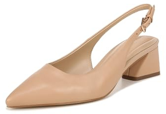 Franco Sarto Women's Racer Slingback Pump, Beige Nude Leather, 4.5 UK