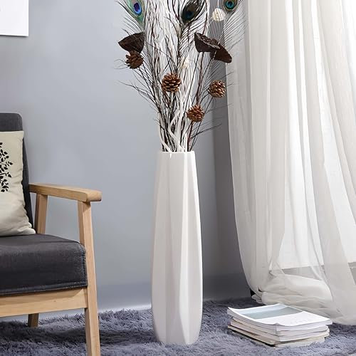 GDSZJLJ Große Bodenvase aus Keramik, 61 cm hoch, Blumenvasen, dekorative Vasen für Wohnzimmer, moderne Heimdekoration, Büro, Schlafzimmer, Küche, Hochzeit, Hausdekoration, Geschenk für Hochzeit,