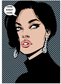 XCPORA Roy Lichtenstein Poster Rosa Lippen Mädchen Drucke Roy Lichtenstein Wandkunst Roy Lichtenstein Leinwand Malerei für Wanddekor Bild 40x60cm Kein Rahmen