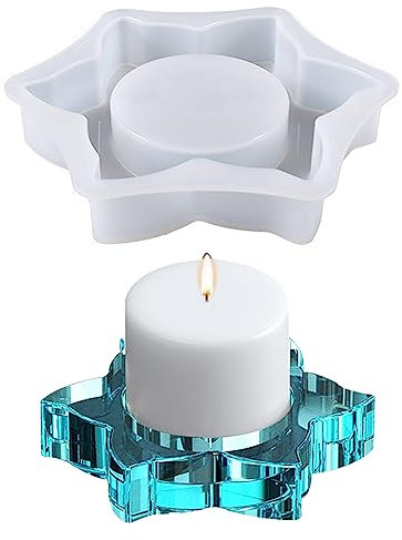 Attuslla Candle Holder Epoxy Resin Silicone Molds for Candlestick, Windmill Shape Candle Holder Resin Molds for Candlestick, Jewelry Container, Ashtray