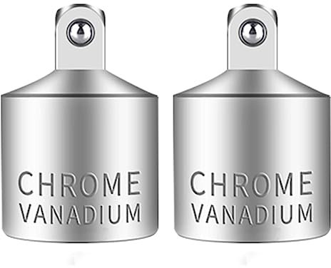 2PC Juttzzei Socket Adapter and Reducer 3/8 -Inch to - 1/4 -Inch Female to Male, Premium Chrome Vanadium Alloy Steel Drive Socket for Driver/Ratchet/Socket Set Extension