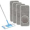 Reusable Mop Pads for Flash Speedmop Heavy Duty Microfibre Wet Dry Cleaning Mop Pad Machine Washable Up to 100x (Grey-4 Pack)