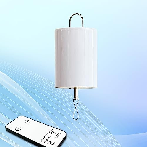 Eiryhope Discokugelmotor mit Fernbedienung, batteriebetriebener Spinner, hängender Display-Motor für Windspiele, Spiralschwanz, Windspielfänger, Outdoor-Gartendekoration, Hof-Ornament, Terrassendekor,