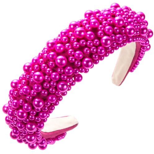 scicent Hairband Fashion Padded Wide Head Band Elastic Hair Accessories for Women Girls Rose 16810