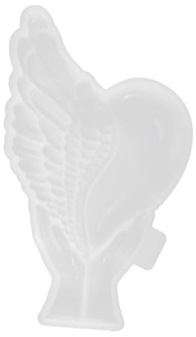 EXCEART Liebe Silikonform Diy Epoxidform Flügel-wandskulptur-form Flügelförmige Formen Handgemachte Silikonform Herz Silikonformen Flügel-schokoladenform Lieferungen Kieselgel Weiß Gips