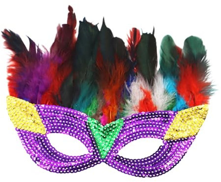 Karneval Maskerade Outfits Brillen Federn Bunte Party Ball Maskerade Maske Zubehör Stirnbänder Kostüme