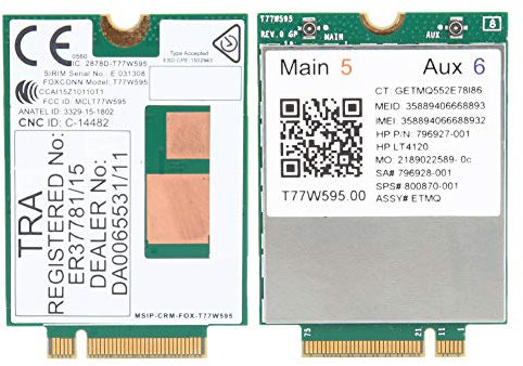 Modulo T77W595 4G, scheda FDD LTE 150M NGFF interfaccia di ricambio per EliteBook 840 G3 Notebook PC ZBook 15u Mobile Workstation Velocità di trasmissione 150Mbps