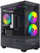 Apevia Phantom-BK Phantom Micro-ATX Boîtier PC de jeu à double chambre avec 5 ventilateurs ARGB de 120 mm, 366 modes RVB, double panneaux en verre trempé, support de radiateur de 240 mm, 2 ports USB