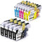 MEGOFFICE LC223 Tinte Multipack Kompatibel für Brother LC 223 Druckerpatrone für DCP J4120DW MFC J4620DW MFC J680DW DCP J5625DW MFC J5320DW MFC J4625DW J4420DW J480DW J5720DW DCP J562DW Tinte(10 Pack)