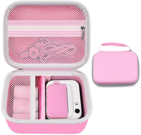 QGGTQG Kinder Kamera Tasche Sofortbildkamera Aufbewahrungsbox Kinderkamera Tragbare Tasche Sofortbildkameras Schutzhülle Tragetasche Halter für Uleway, GREPRO, GlobalCrown, Hangrui (Rosa)