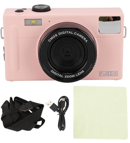 Appareil Photo Numérique Haute Définition 48MP, Zoom 4X, Vidéo 1080P, Appareil Photo Compact Portable de Voyage (128GB)