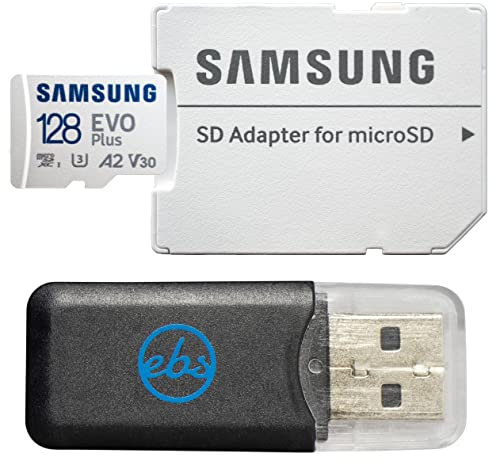Samsung 128GB Evo Plus MicroSDXC Memory Card – Compatible with DJI O4 Air Pro FPV and Flip Drone (MB-MC128SA) Class 10 U3 A2 V30 Bundle with Everything But Stromboli Card Reader