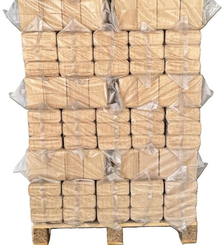 ABL HOLZ ZENTRALE - RUF BRIKETTS, 100% Buche – 10 kg Hartholzbriketts – Kaminbriketts & Ofenbriketts – für Kaminöfen, Kachelöfen & Holzheizungen, Brennholz Briketts, Premium Holzbriketts (960 kg)