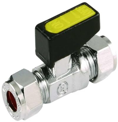 15mm Straight Mini Ball Valve Compression for Water Gas and Oil