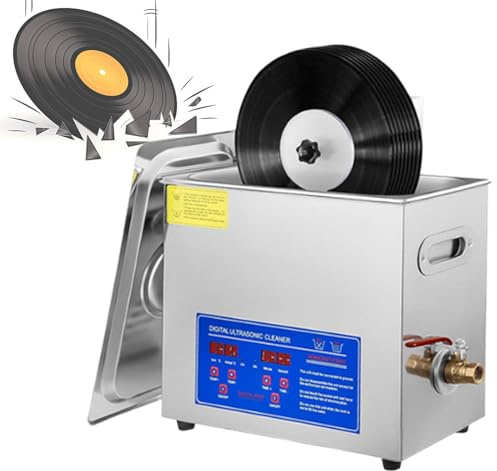 Lakenbroade Ultraschall-Schallplattenreiniger, Schallplatten-Reinigungsgerät, Reiniger mit digitalem Timer und Heizung, professionelles, fortschrittliches 40-kHz-Schallplatten-Reinigungsgerät