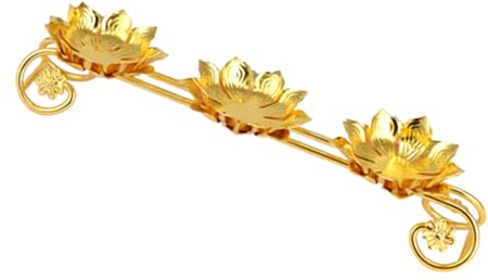 Lotuss Butter-Lampenhalter, Kupfer, Kerzenständer, 3 Leuchten, Buddha-Sockel, Lampenfassung