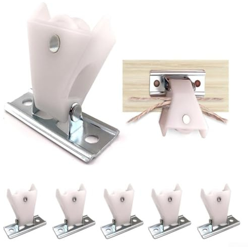 YobiLife Raffrollo-Riemenscheiben, Metall und Kunststoff, 6 Stück, Vorhangschnur-Riemenscheiben, glattes Gleiten, Ersatzzubehör für Zuhause, Büro, Fensterrollo-Systeme