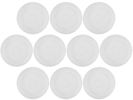 Lurrose Blumentopf Untersetzer Rund 10 Stück Kunststoff 9cm Weiß Auffangschalen für Tischpflanzen und Sukkulenten Drinnen und Draußen