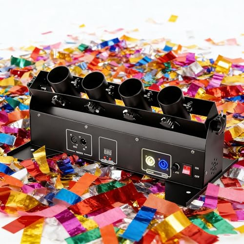 Konfetti-Blasmaschine, Konfettikanone DMX, elektrische Konfetti-Popper-Maschine, Fernbedienung for Disco-Clubs, Feiertagsveranstaltungen, Hochzeiten und DJ-Partys.