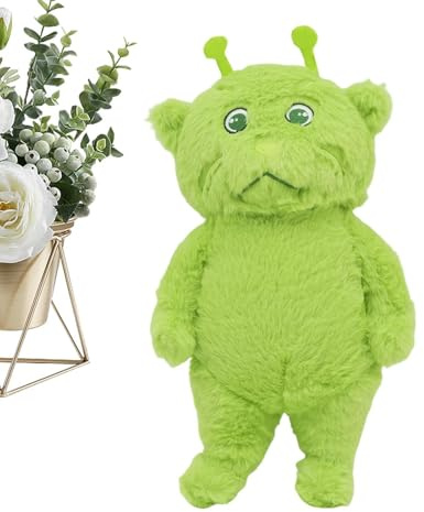 Generico Peluche Alieno Verde Simpatica Figura Decorativa Verde