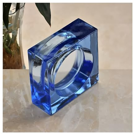 Glasbausteine, Glasbausteine, Kristallsteine, mehrfarbig, 15 x 5,8 cm, for Trennwände, dekorative Wände, Home Office, Gewerbeflächen(Blue)