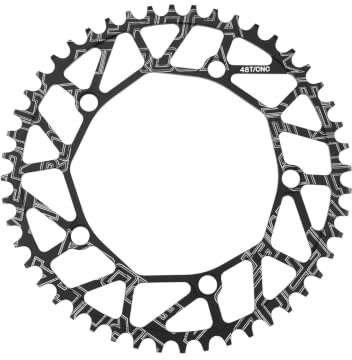 EZVXVV 130BCD - Plato plegable para bicicleta de 46/50/52/54/56/58T, plato de bicicleta de dientes positivos y negativos, plato redondo de 5 pernos de una sola velocidad para bicicletas plegables de