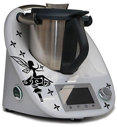 Aufkleber für den Thermomix TM5 - Märchenmotiv Fee mit Schmetterlingen