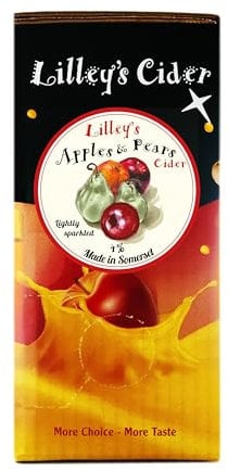Lilley's Cider Apples and Pears 3 Litre Bag in Box | Sweet, Still, Exotic Fruit Cider | Apple and Pear Blend | Vegan & Gluten-Free | Perfect for Parties, Gatherings, & Outdoor Events