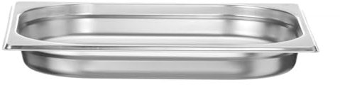 HENDI Gastronormbehälter, Temperaturbeständig von -40° bis 300°C, Heissluftöfen-Kühl- und Tiefkühlschränken-Chafing Dishes-Bain Marie, 2L, GN 1/2, 325x265x(H)40mm, Edelstahl